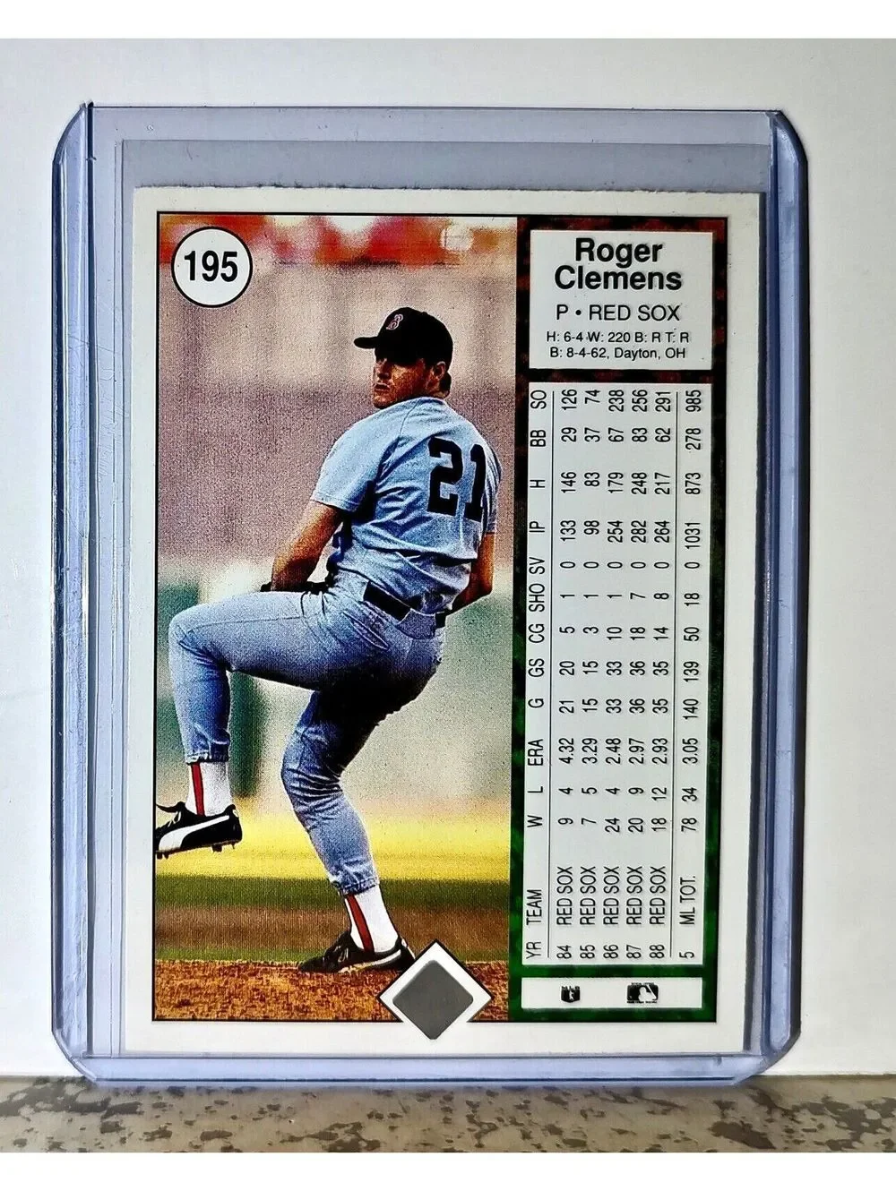 Roger Clemens 1989 Upper Deck MLB #195 Baseball Card Boston Red Sox